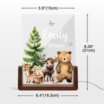Veilleuse LED en acrylique avec base en bois et nom Cadeau d'anniversaire pour la famille et les enfants