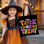 Bolsa de lona personalizada con diseño de calabaza dulce y fantasma regalo de Halloween y truco o trato para niños y familiares