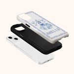 Spersonalizowane dwuwarstwowe etui na telefon Toile De Jouy Spooky Ghost Pumpkin Name na iPhone'a Prezent na Halloween dla dziewczynki i chłopca