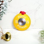 Personlig vektskive julepynt med tekst og bånd Gym juletre Hjemmeinnredning Bursdag julegave til treningsentusiast