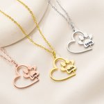 Collier personnalisé en forme de cœur avec nom Bijoux délicats Utilisation quotidienne Cadeau d'anniversaire pour les amoureux des chiens