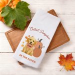 Henkilökohtainen kurpitsa Pet Photo Imukykyinen pehmeä vohveli teepyyhe 1-2 nimellä Fall Kitchen Decor Halloween kiitospäivä lahja lemmikkieläinten omistajille ystäville