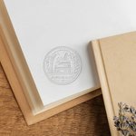 Timbro a secco floreale personalizzato con ragazza e gatto Ex Libris regalo creativo di compleanno e apprezzamento per insegnanti e amanti dei libri