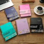 Personalised Multicolour Wildflower Name 2026 Planner Spiral A5 Notebook with Weekly Monthly Planner Pages Festival Birthday Gift for Friends Family