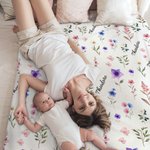 Personalized Watercolor Wildflowers Soft Throw Blanket with Name Nursery Decor Baby Shower Birthday Christmas Gift for Newborn Baby