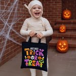 Bolsa de lona personalizada con diseño de calabaza dulce y fantasma regalo de Halloween y truco o trato para niños y familiares