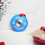 Personlig vektskive julepynt med tekst og bånd Gym juletre Hjemmeinnredning Bursdag julegave til treningsentusiast