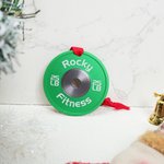 Personlig vektskive julepynt med tekst og bånd Gym juletre Hjemmeinnredning Bursdag julegave til treningsentusiast