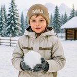 Cappello Beanie personalizzato con ricamo animale multicolore con nome Accessori caldi Regalo di compleanno per bambini adulti