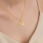 Collier personnalisé en forme de cœur avec nom Bijoux délicats Utilisation quotidienne Cadeau d'anniversaire pour les amoureux des chiens