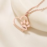 Collier personnalisé en forme de cœur avec nom Bijoux délicats Utilisation quotidienne Cadeau d'anniversaire pour les amoureux des chiens