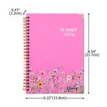 Personalised Multicolour Wildflower Name 2026 Planner Spiral A5 Notebook with Weekly Monthly Planner Pages Festival Birthday Gift for Friends Family