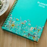 Personalised Multicolour Wildflower Name 2026 Planner Spiral A5 Notebook with Weekly Monthly Planner Pages Festival Birthday Gift for Friends Family