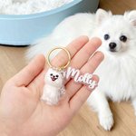 Llavero personalizado en forma de perro para guardar el pelo de su mascota con su nombre Regalo conmemorativo para los dueños de perros en caso de pérdida de su mascota