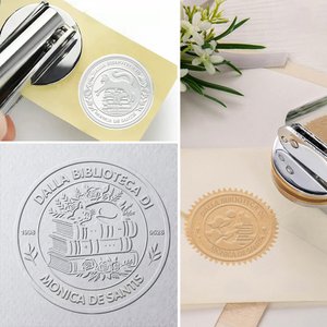 Timbro a secco floreale personalizzato con ragazza e gatto Ex Libris regalo creativo di compleanno e apprezzamento per insegnanti e amanti dei libri