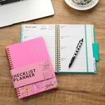 Personalised Multicolour Wildflower Name 2026 Planner Spiral A5 Notebook with Weekly Monthly Planner Pages Festival Birthday Gift for Friends Family