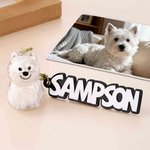 Llavero personalizado en forma de perro para guardar el pelo de su mascota con su nombre Regalo conmemorativo para los dueños de perros en caso de pérdida de su mascota