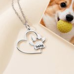 Collier personnalisé en forme de cœur avec nom Bijoux délicats Utilisation quotidienne Cadeau d'anniversaire pour les amoureux des chiens
