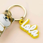 Llavero personalizado en forma de perro para guardar el pelo de su mascota con su nombre Regalo conmemorativo para los dueños de perros en caso de pérdida de su mascota