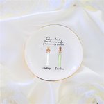 Gepersonaliseerd Vandaag Een Bruid Morgen Een Vrouw Voor Altijd Mijn Zus Sieraden Schotel met Naam Home Decor Bruids Douche Cadeau voor Bruid Van Bruidsmeisje