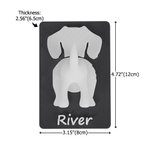 Porte laisse pour chien imprimé en 3D avec nom Décoration murale Anniversaire Pendaison de crémaillère Cadeau pour propriétaire de chien amoureux