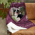Personalisierte kuschelige Decke im herzförmigen Fotodesign mit Namen und Text Wohndekoration Erinnerungsgeschenk für Tierliebhaber