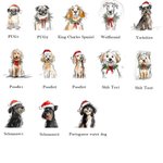 Personalized Watercolor Hand-Drawn Style Dog Christmas Tree Ornament with Name Tree Decor First Christmas Gift for Dog Lover Owner