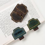 Personalized Comic Style Character Leather Bookmark Clip with Pen Holder and Name Daily Use Office Gift for Friends Bookworm