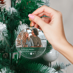 Personalized Music Player Design Photo Acrylic Ornament with Song Title Tree Decor Christmas Gift for Music Lovers Couple Family