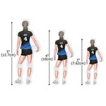 Personalised Cartoon Volleyball Girl Stickers with Name Set of 3 Birthday Gift for Women Girls Sports Lovers