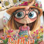 Personalized Cartoon Quirky Flower Girl Soft Throw Blanket with Name Home Decor Daily Use Birthday Gift for Girls