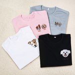 T-shirt Sweatshirt Personnalisé avec Nom et 1-3 Protraits Photos d'Animal Brodés Cadeau Anniversaire pour Amoureux des Chats et des Chiens