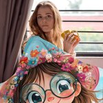 Personalized Cartoon Quirky Flower Girl Soft Throw Blanket with Name Home Decor Daily Use Birthday Gift for Girls