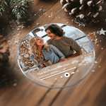 Personalized Music Player Design Photo Acrylic Ornament with Song Title Tree Decor Christmas Gift for Music Lovers Couple Family