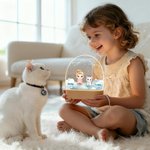 Spersonalizowany znak zodiaku Postać z kreskówki Zwierzęta Owalna lampka nocna LED z imieniem i drewnianą podstawą Prezent urodzinowy dla maluchów i dzieci