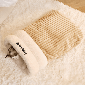 Sac de couchage personnalisé pour chat avec nom Fournitures pour animaux Cadeau d'anniversaire pour les propriétaires d'animaux de compagnie