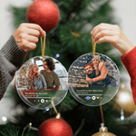 Personalized Music Player Design Photo Acrylic Ornament with Song Title Tree Decor Christmas Gift for Music Lovers Couple Family