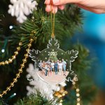 Ornamento personalizzato con foto a forma di fiocco di neve e albero di Natale regalo perfetto per Natale per famiglia o amici
