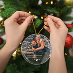 Personalized Music Player Design Photo Acrylic Ornament with Song Title Tree Decor Christmas Gift for Music Lovers Couple Family