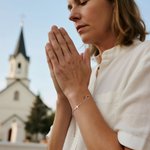 Personalizada Foto Micro-Proyección Delicada Cruz Cristiana Pulsera Bautizo Regalo para Abuela Cristiana Mujer