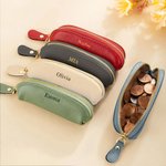 Gepersonaliseerde Multikleur Mini PU-leer Muntportemonnee Make-up Tas met Naam Dagelijkse Reisaccessoires Verjaardagscadeau voor Dames