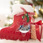 Ornamento personalizzato con foto a forma di fiocco di neve e albero di Natale regalo perfetto per Natale per famiglia o amici