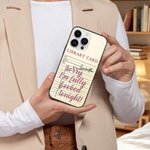 Personalised Cartoon Reading Character Phone Case for iPhone with Name and Text Birthday Christmas Gift for Bookworms Women