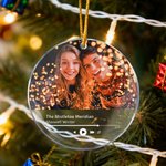 Personalized Music Player Design Photo Acrylic Ornament with Song Title Tree Decor Christmas Gift for Music Lovers Couple Family