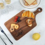 Personalized Engraved Initials Wood Bamboo Reversible Cheese Charcuterie Cutting Board with Grip Ship from USA Housewarming Wedding Gift for Couple