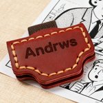 Personalized Comic Style Character Leather Bookmark Clip with Pen Holder and Name Daily Use Office Gift for Friends Bookworm