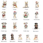 Personalized Watercolor Hand-Drawn Style Dog Christmas Tree Ornament with Name Tree Decor First Christmas Gift for Dog Lover Owner