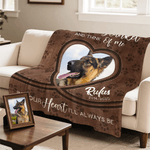 Personalisierte kuschelige Decke im herzförmigen Fotodesign mit Namen und Text Wohndekoration Erinnerungsgeschenk für Tierliebhaber