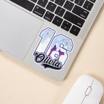 Personalized Multicolor Baseball Ice Cream Drip Stickers with Name and Number Birthday Gift for Baseball Lovers