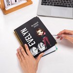 Personalized Cartoon Fitness Character Name 2026 Planner Spiral A5 Notebook with Weekly Monthly Planner Pages New Year Birthday Gift for Women Girls